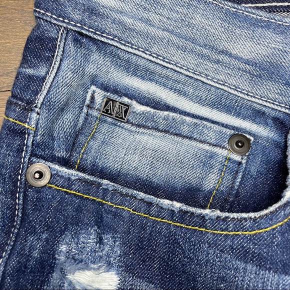 Armani Exchange Destroyed Bleach Jean - Picture 3 of 9